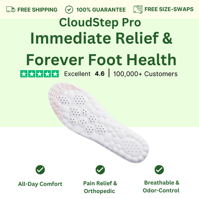 CloudStep Pro Ultimate Comfort Insoles for Foot Pain Relief, Arch Support, and All-Day Fatigue Reduction